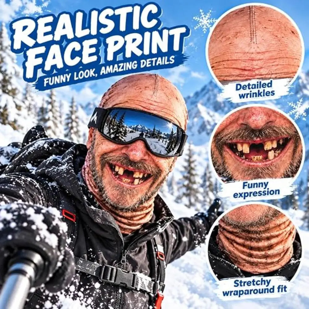 3D Old Man Balaclava – Funny Full Face Winter Ski Mask Winter Balaclava Mask SWANS