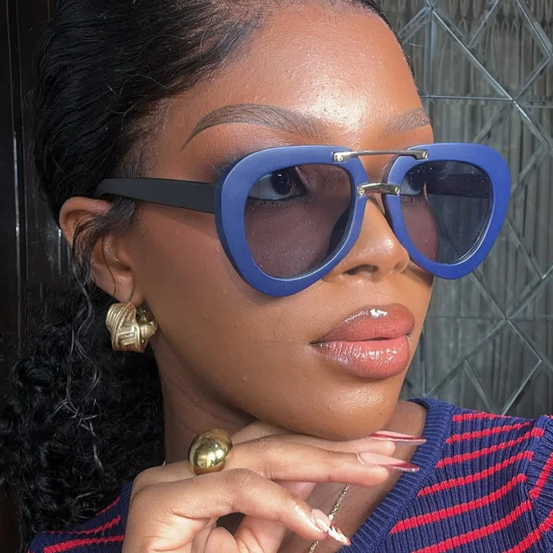 TOYEARN Pilot Sunglasses UV400 Big Frame Vintage Unisex Pilot Sunglasses SWANS