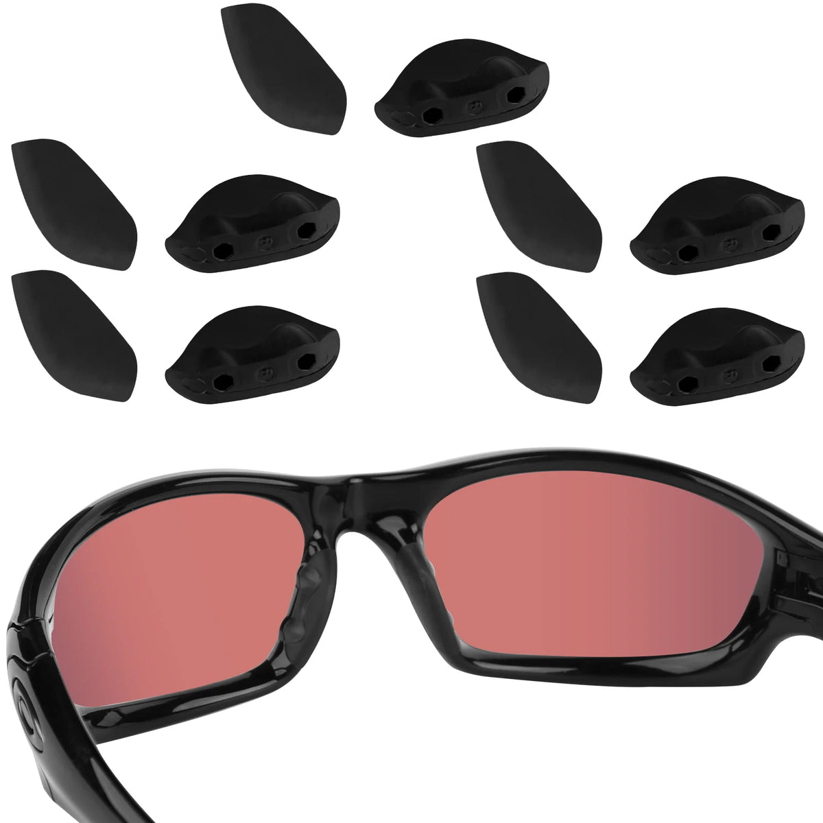 Silicone Nose Pads Replacement for Oakley Straight Jacket 2007 Eyewear Accessories SWANS 5 Pairs-Large