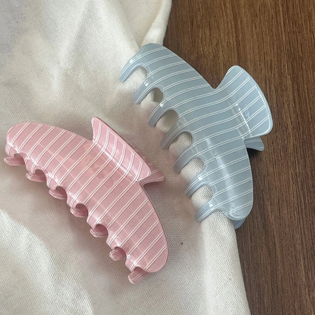 Korean Stripe Acetic Acid Hair Claw Clip for Medium Long Hair Hair Claw Clip SWANS