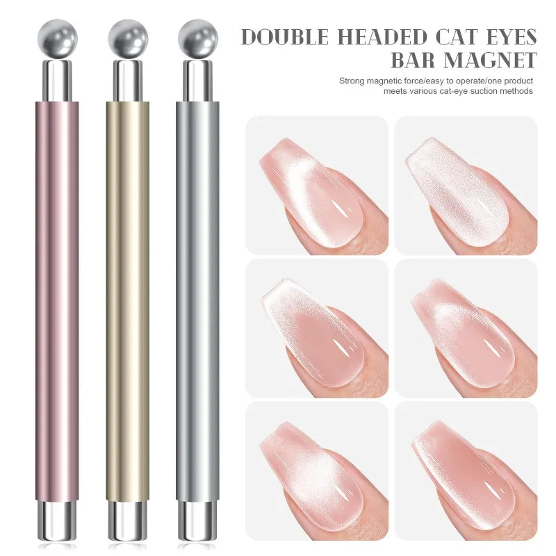 Cat Eye Nail Magnet Tool – Double-Headed UV Magnetic Stick Nail Art Magnet Tool SWANS