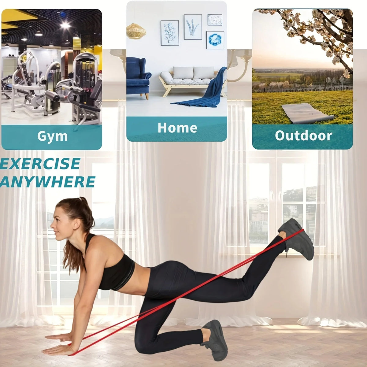 Heavy Tension TPE Resistance Band – Stackable Anti-Snap Gym Resistance Band SWANS