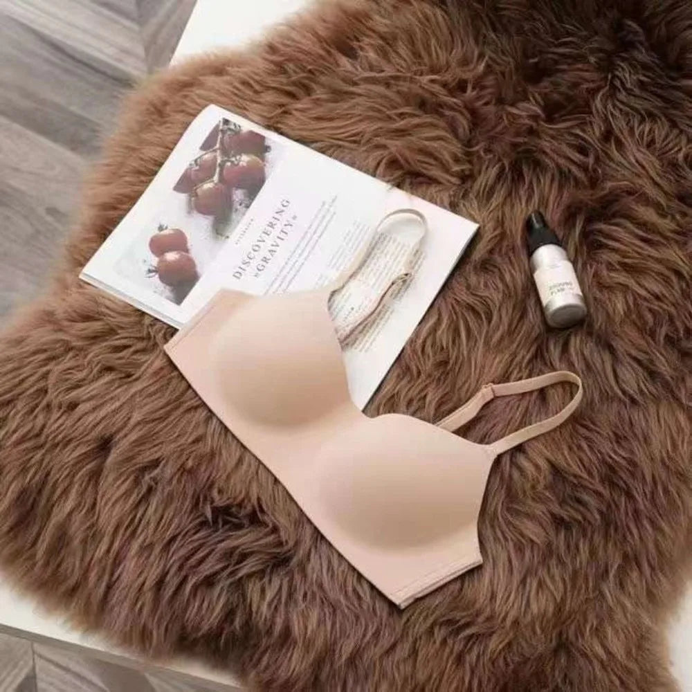 SWANS Seamless Wireless Bra – Soft Breathable Push-Up Comfort Wireless Seamless Bra SWANS Beige 70A