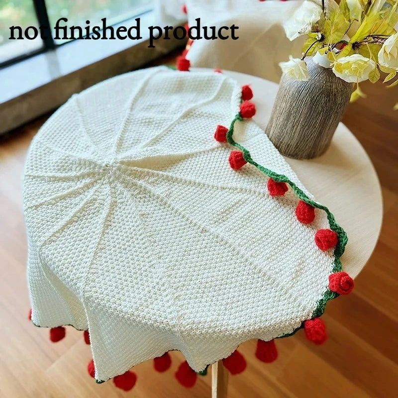 Rose Bouquet Crochet Blanket Kit – Handmade Knit Throw Gift Crochet Craft Kit SWANS