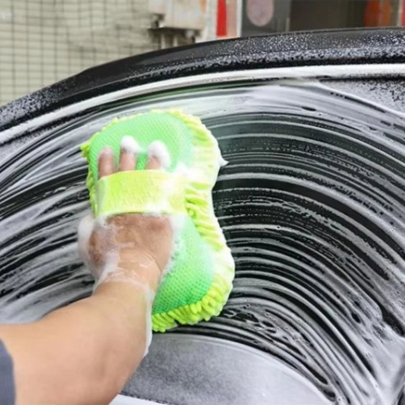 SWANS Microfiber Car Wash Sponge, Detailing Brush & Glove Set Car Wash Kit SWANS