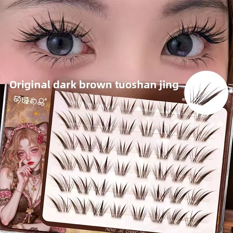 Self-Adhesive False Eyelashes – Fluffy Winged Fox 12–14mm