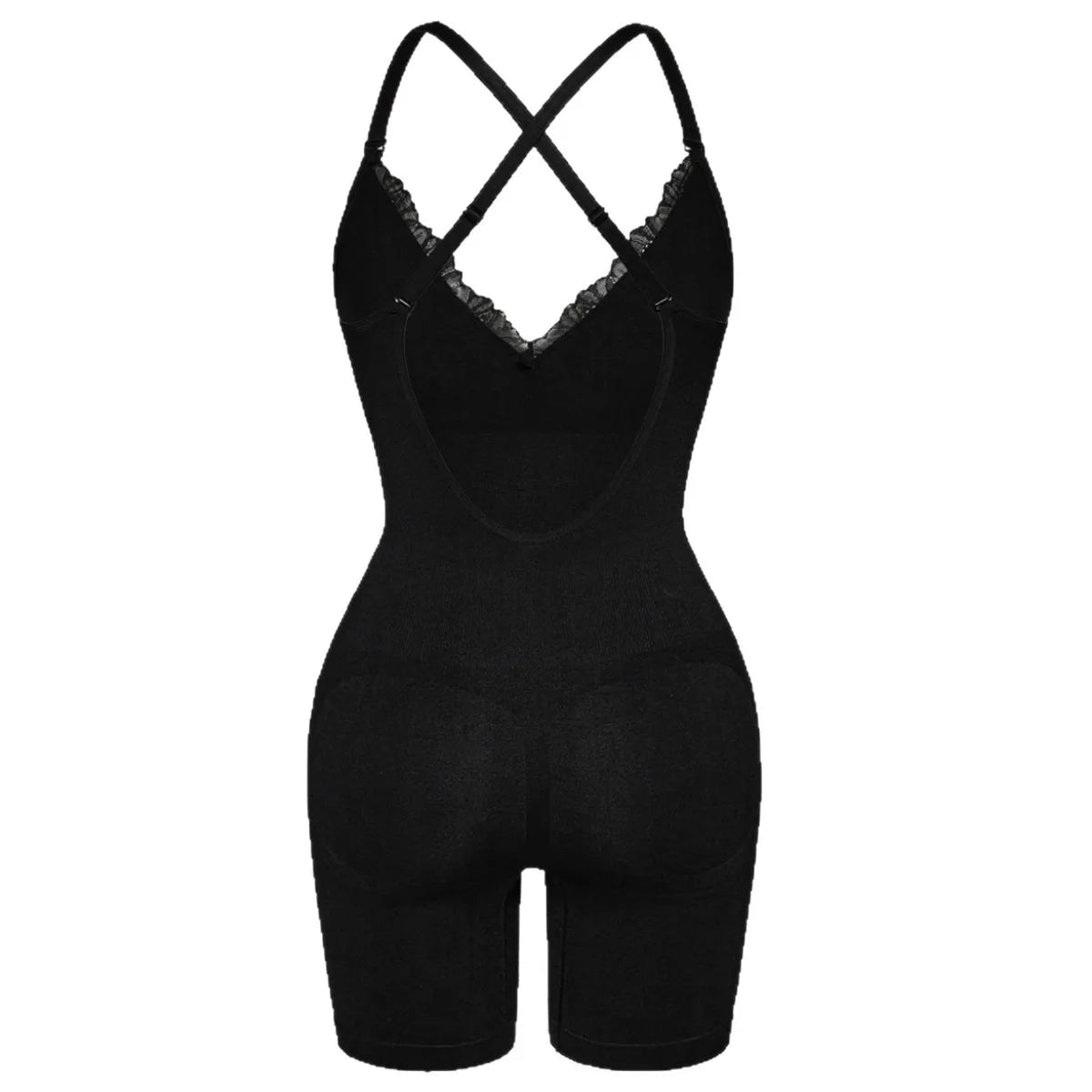Lace V-Neck Seamless Shapewear Bodysuit – Tummy Control Women Shapewear Bodysuit SWANS