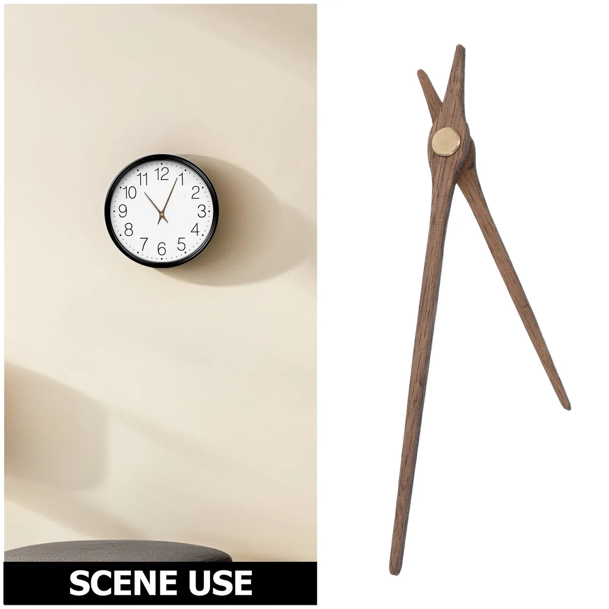Wooden Clock Hands Replacement Kit – 4-Set DIY Wall Clock Parts Clock Hands Kit SWANS