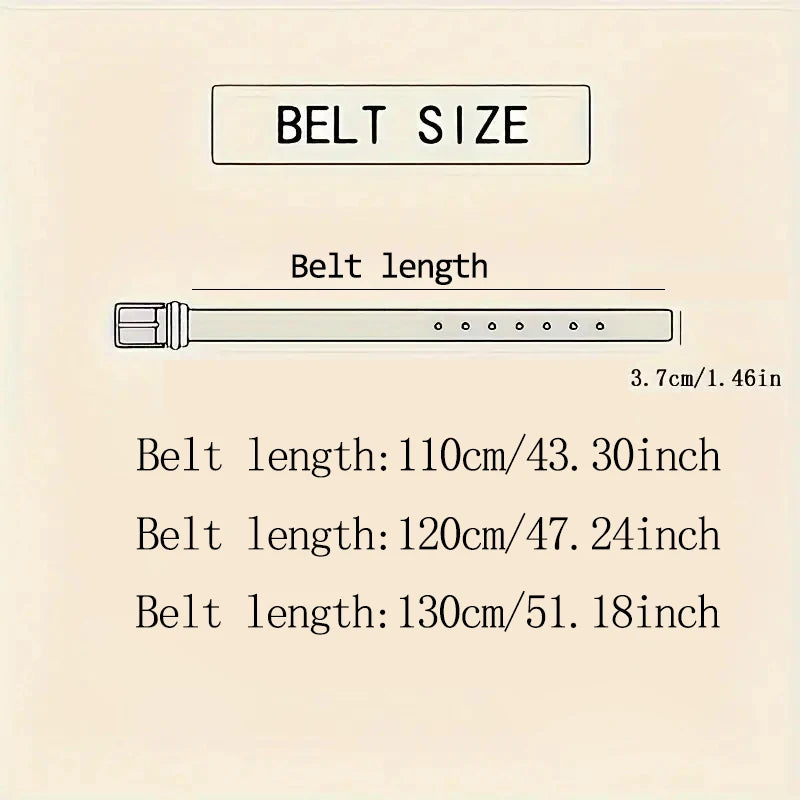 2-Pack Retro Men's PU Leather Belt – Alloy Needle Buckle Men's Leather Belt SWANS