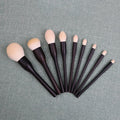 SWANS 9-Pc Ebony Wood Makeup Brush Set – Full Face Kit Makeup Brush Set SWANS 9pcs Set