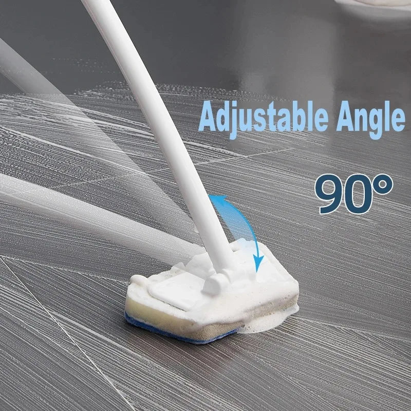 Long Handle Bathroom Scrub Brush – Sponge Tile & Tub Cleaner Bathroom Scrub Brush SWANS