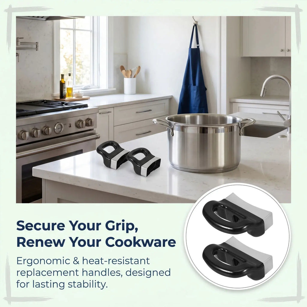 8-Pack Heat Resistant Pot Side Handles – Screw Mount Replacement Cookware Replacement Handle SWANS