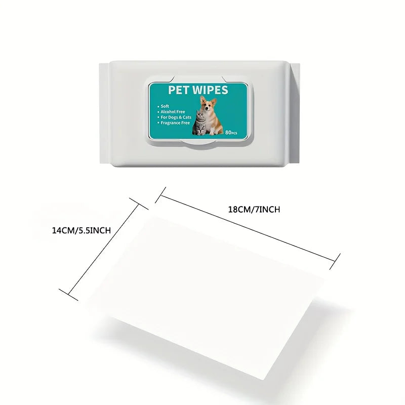 Thick Pet Wipes Dogs & Cats – Hypoallergenic Alcohol-Free Pet Grooming Wipes SWANS