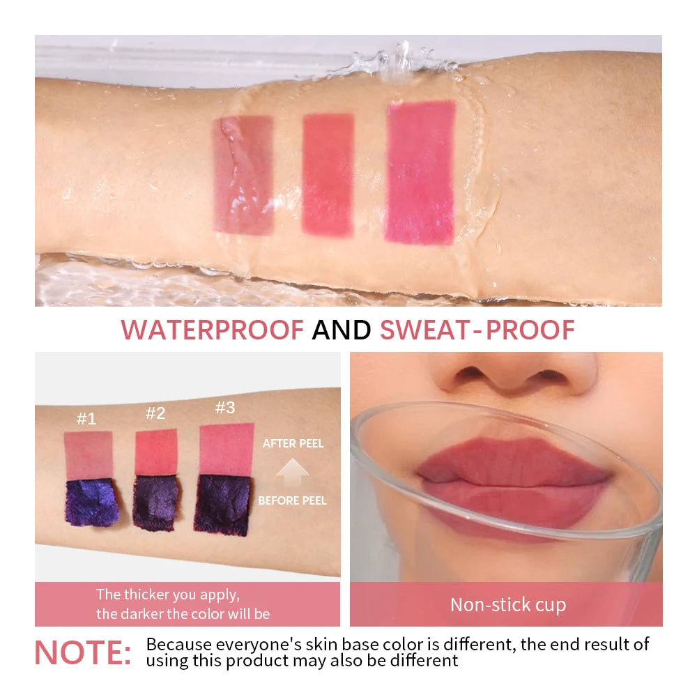 Matte Peel-Off Lip Stain Tint – Waterproof Long-Lasting Lip Stain Tint SWANS