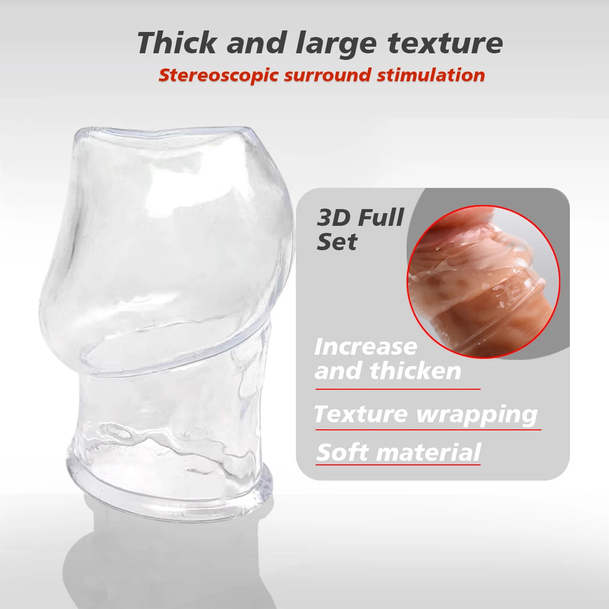 Silicone Reusable Sleeve Extender – Couples Intimacy Toy Intimacy Sleeve Toy SWANS
