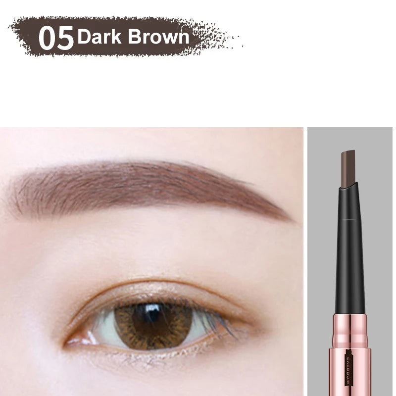 Double Head Waterproof Eyebrow Pencil – Long-Lasting Tint Pen Eyebrow Pencil SWANS 05 Dark Brown