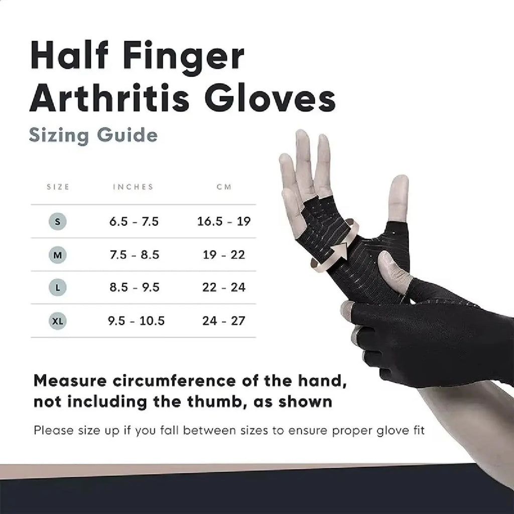 SWANS Copper Infused Compression Fingerless Gloves – Unisex Compression Fingerless Gloves SWANS