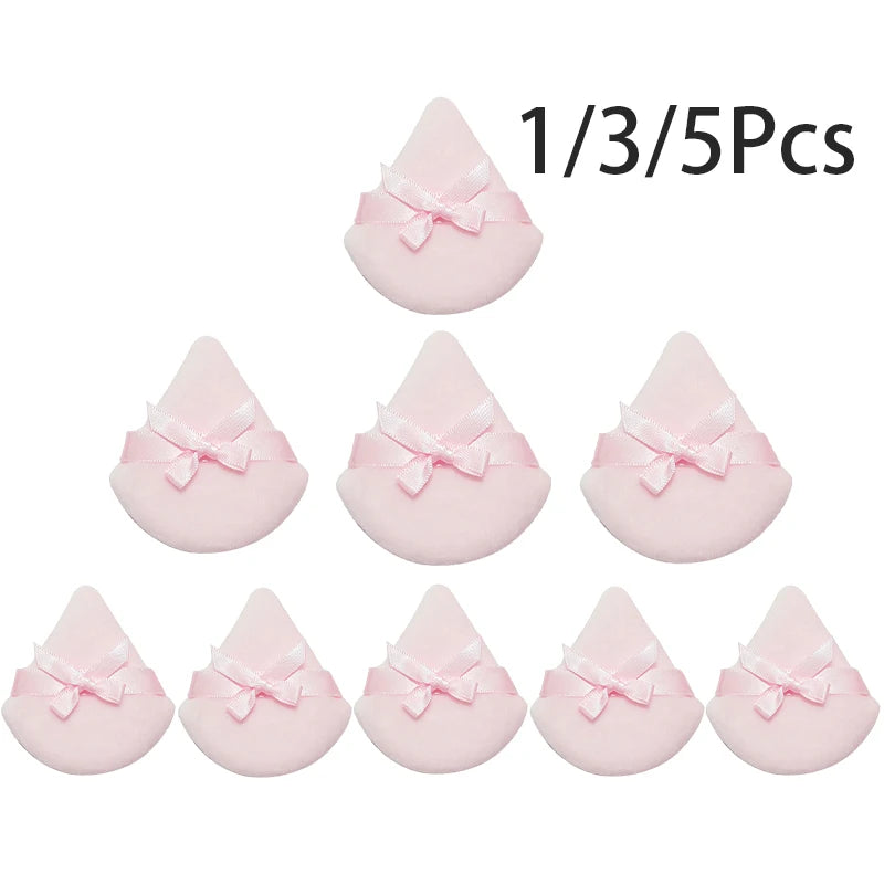 Ultra Soft Velour Powder Puff Washable Reusable 1/3/5 Pack Makeup Powder Puff SWANS