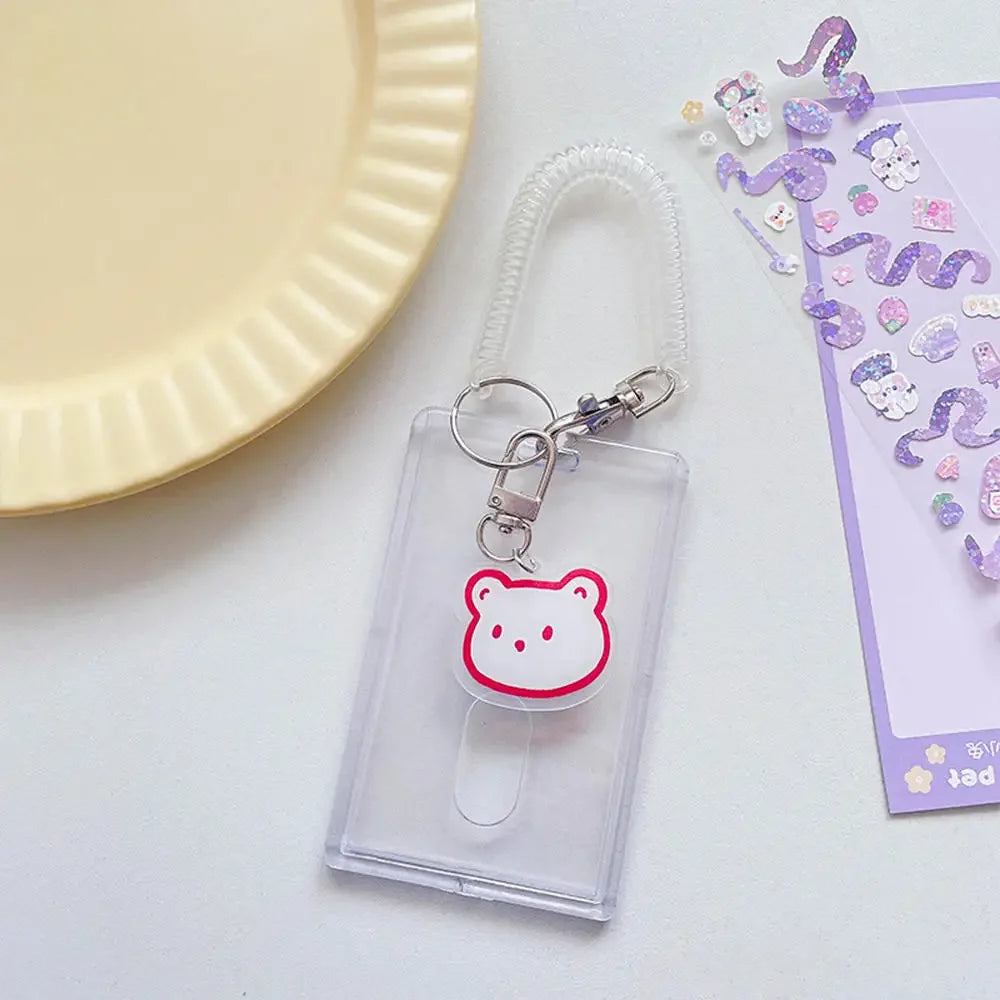 Transparent Acrylic ID Card Holder with Cartoon Keychain Card & ID Holder SWANS 2 China
