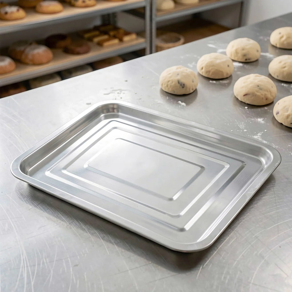 Stainless Steel Rectangular Serving Tray 14x10.6" – ROSENICE Serving Tray SWANS