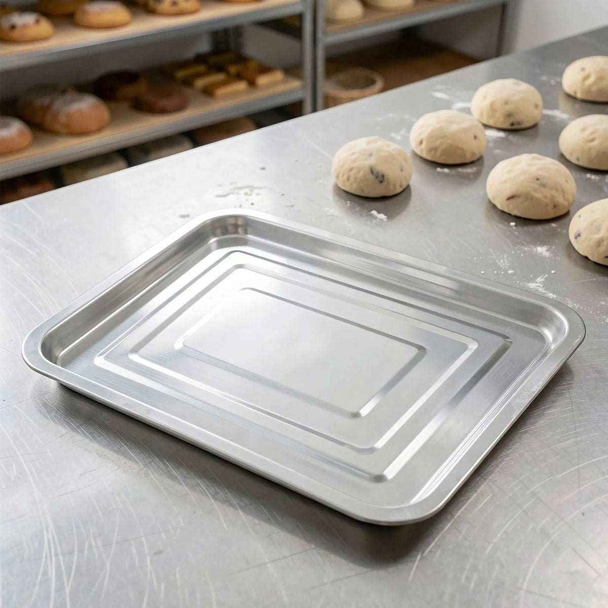 Stainless Steel Rectangular Serving Tray 14x10.6" – ROSENICE Serving Tray SWANS