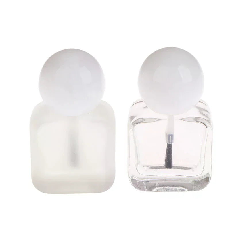 10ml Empty Clear Glass Nail Polish Bottle with Brush Cap Nail Polish Bottle SWANS