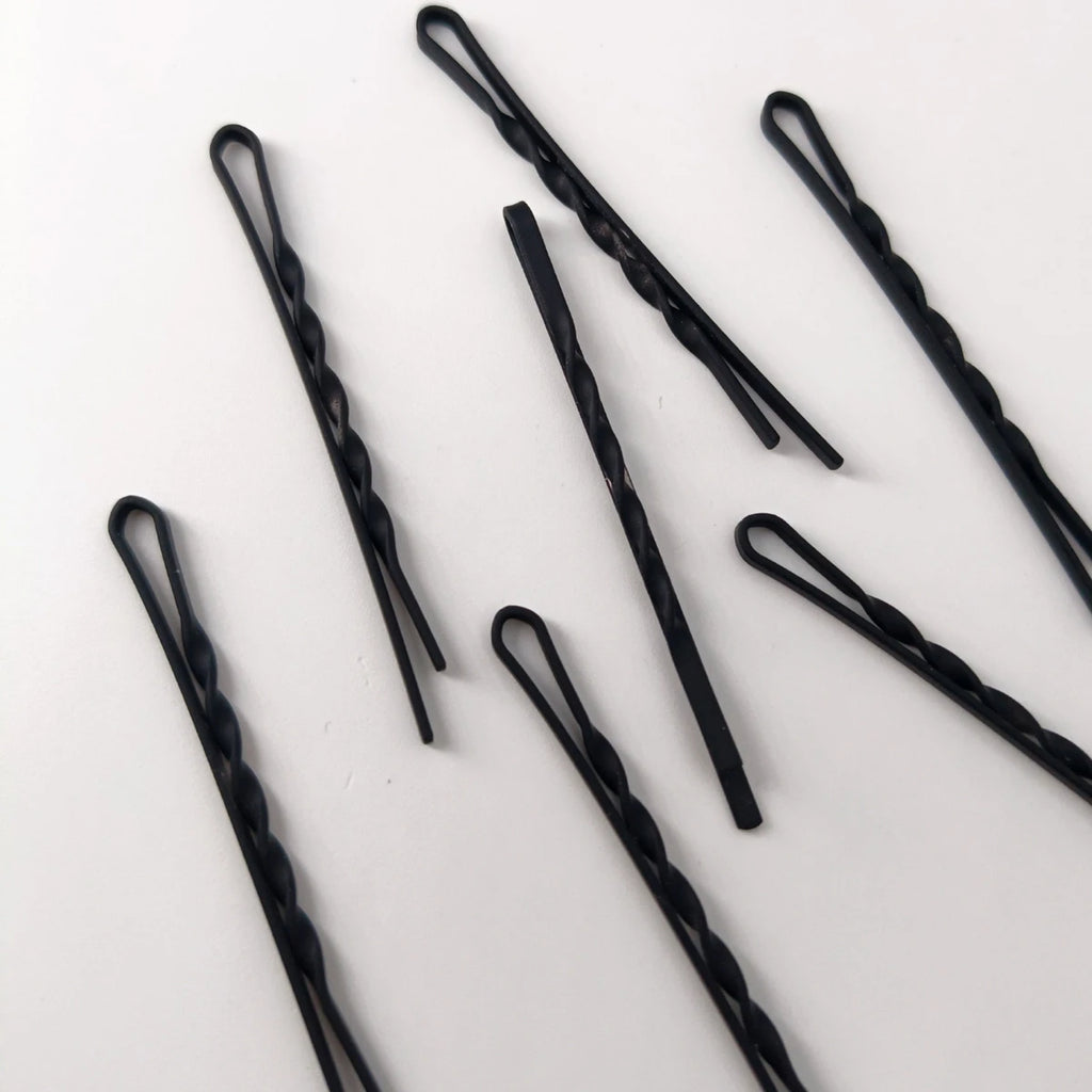 12-Pack Milk Tea Gradient Bobby Pins – Matte Alloy Hair Clips Hair Barrettes SWANS