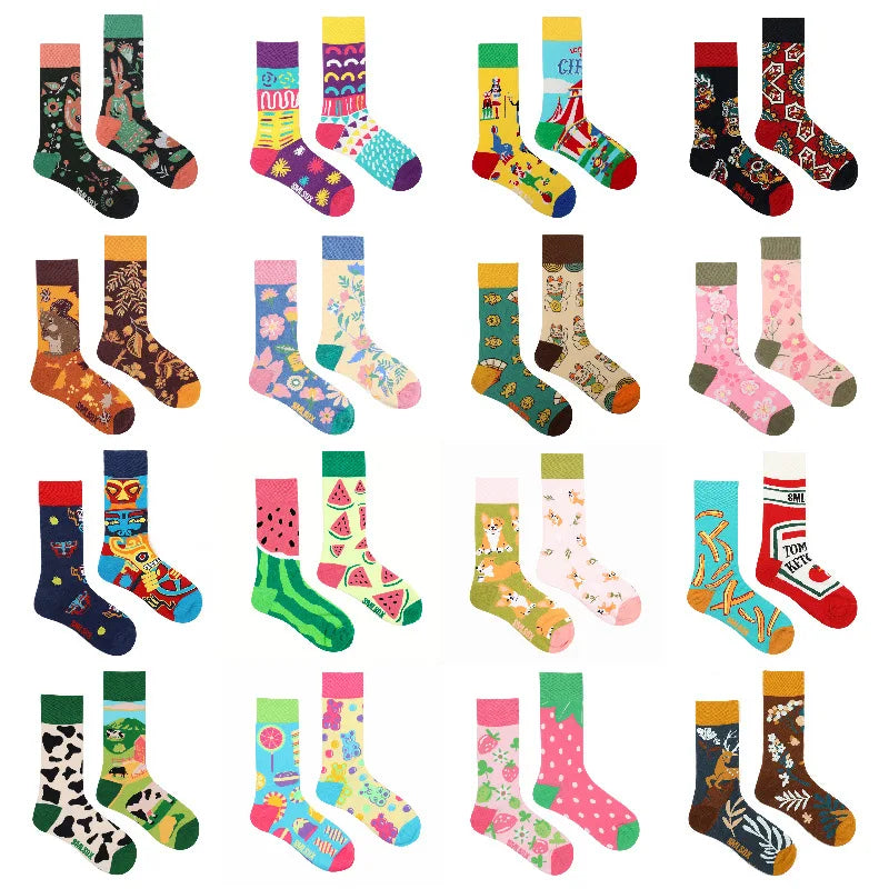 Unisex Anime Animal AB Cotton Socks – Cat Dog Koala Cow Novelty Cotton Socks SWANS