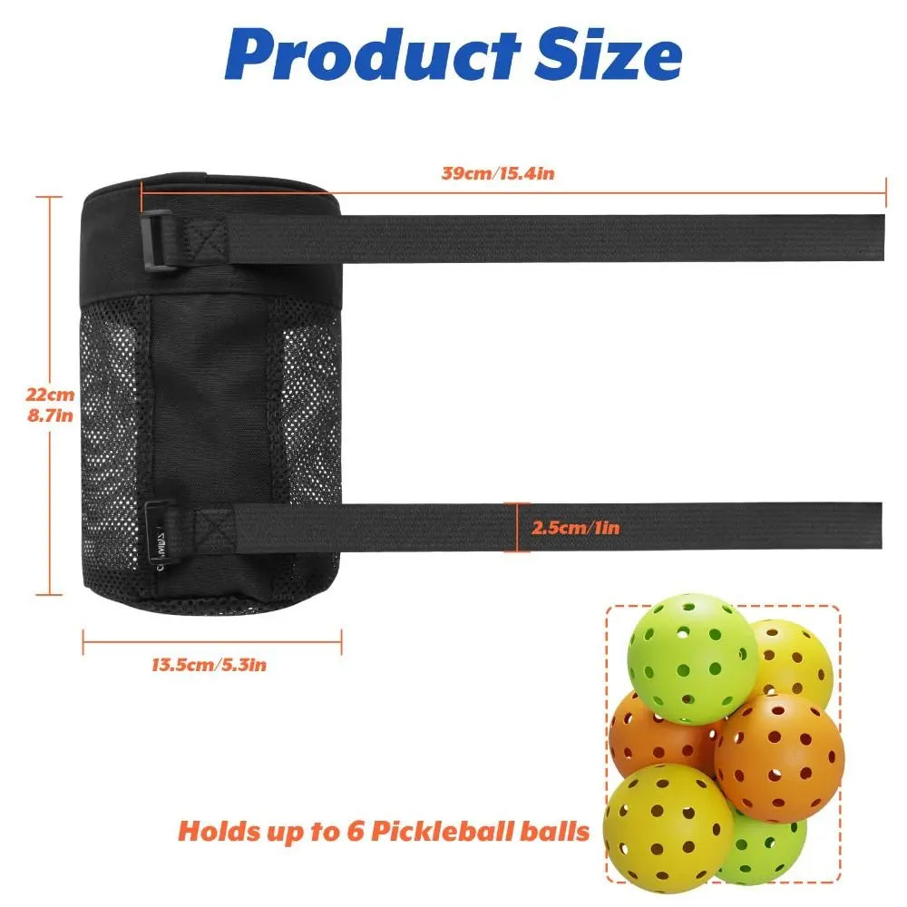 Hanging Pickleball Ball Holder – Nylon Mesh Multi-Sport Bag Ball Storage Bag SWANS