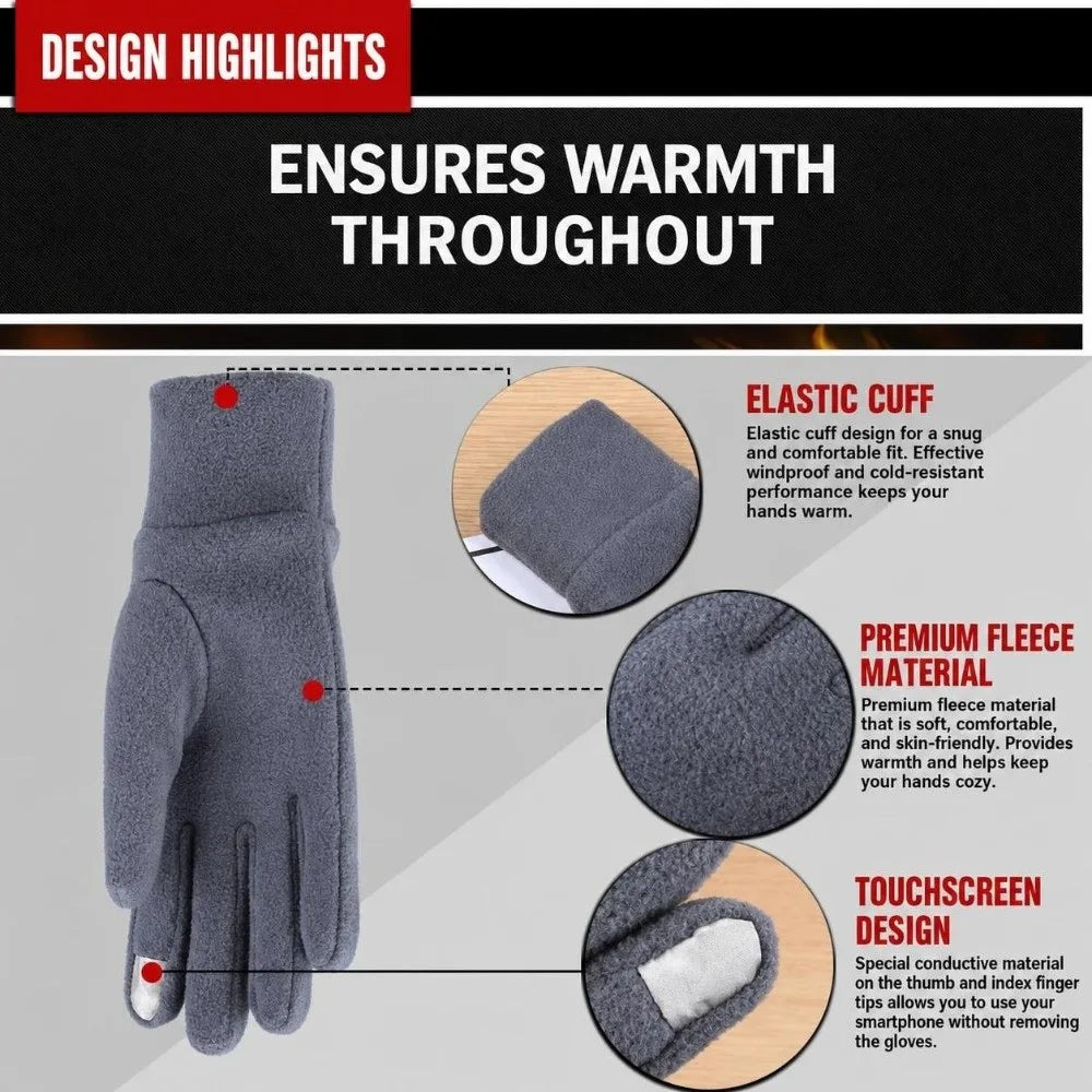 SWANS Polar Fleece Winter Gloves – Windproof Full Finger Unisex Winter Fleece Gloves SWANS