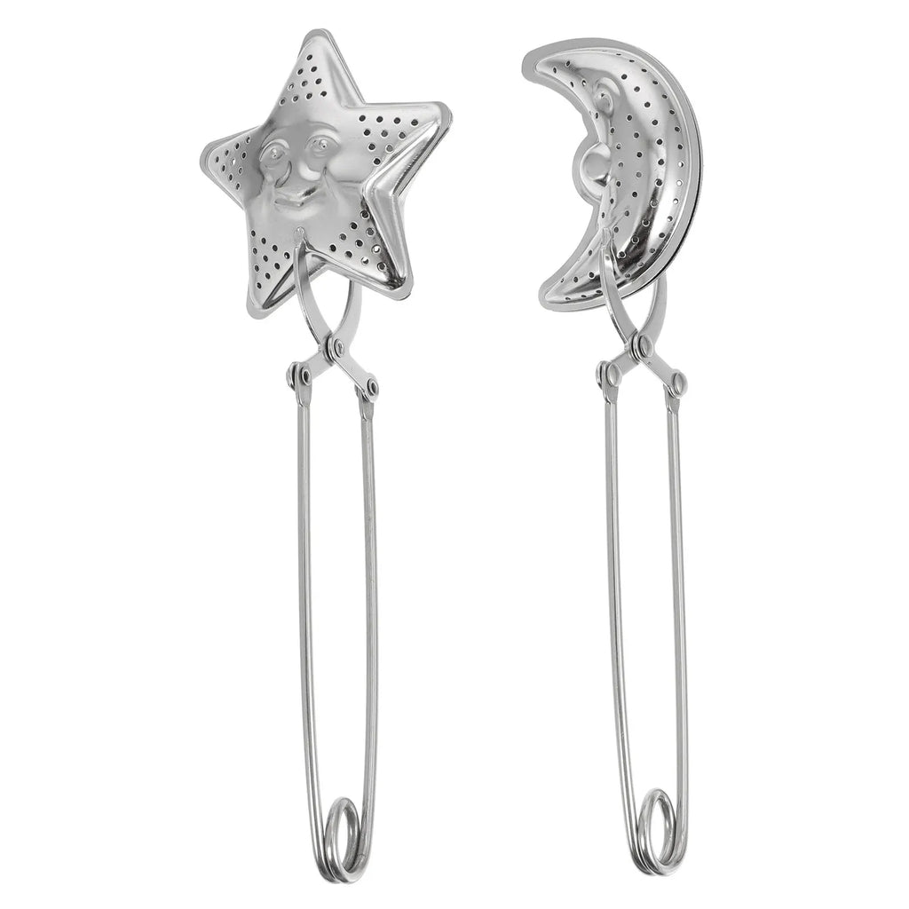 2-Pack Stainless Steel Tea Infuser – Star & Moon Loose Leaf Tea Infuser Set SWANS