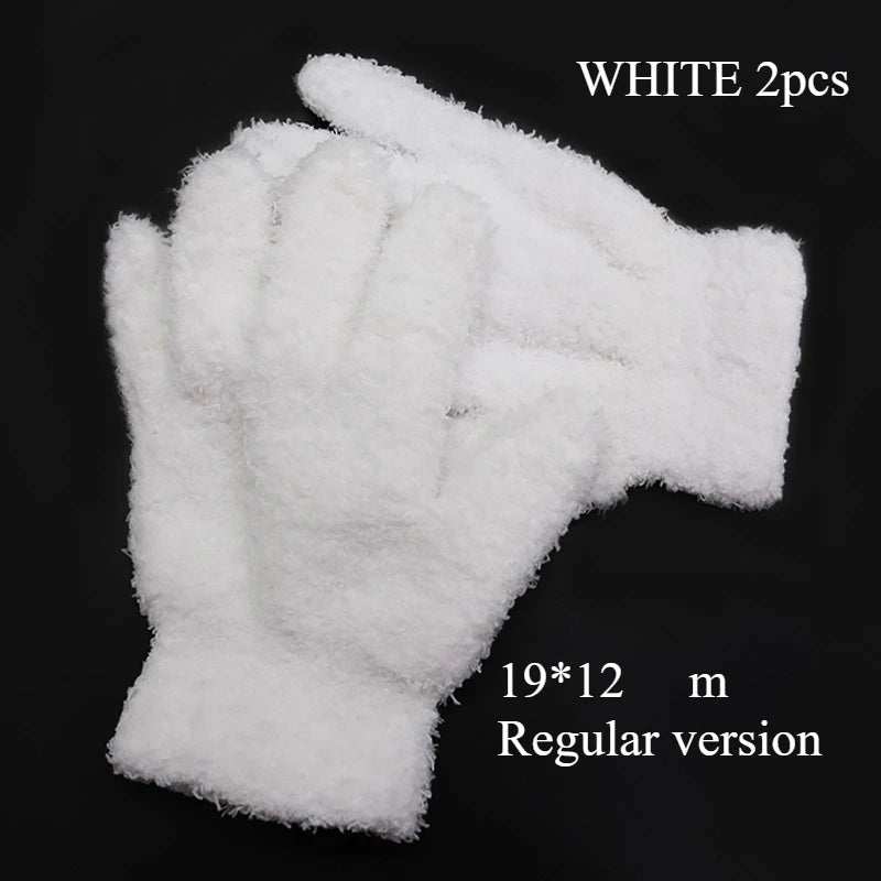 Superfine Coral Fleece Polishing Gloves – Walnut & Stone Patina Polishing Gloves SWANS WHITE a pair m