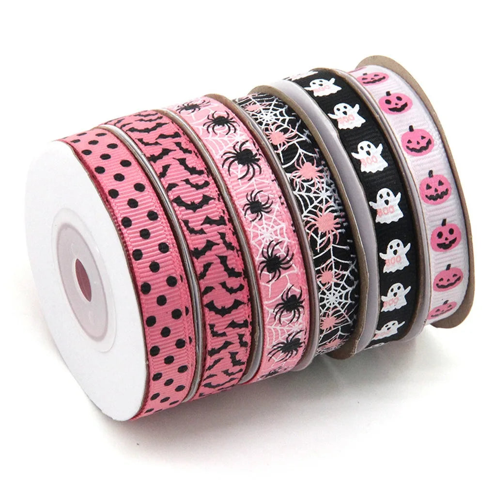 Halloween Grosgrain Ribbon 6 Patterns 10 Yards – DIY Craft Decorative Craft Ribbon SWANS