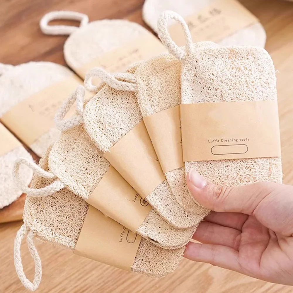 SWANS Natural Loofah Sponge – Eco Kitchen Scrubber 1/5/10 Pack Kitchen Loofah Scrubber SWANS