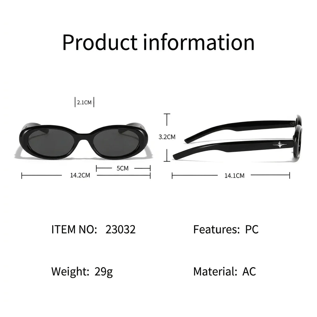 Women's UV400 Oval Cat Eye Sunglasses – Anti-Glare Trendy Shades Fashion Sunglasses SWANS
