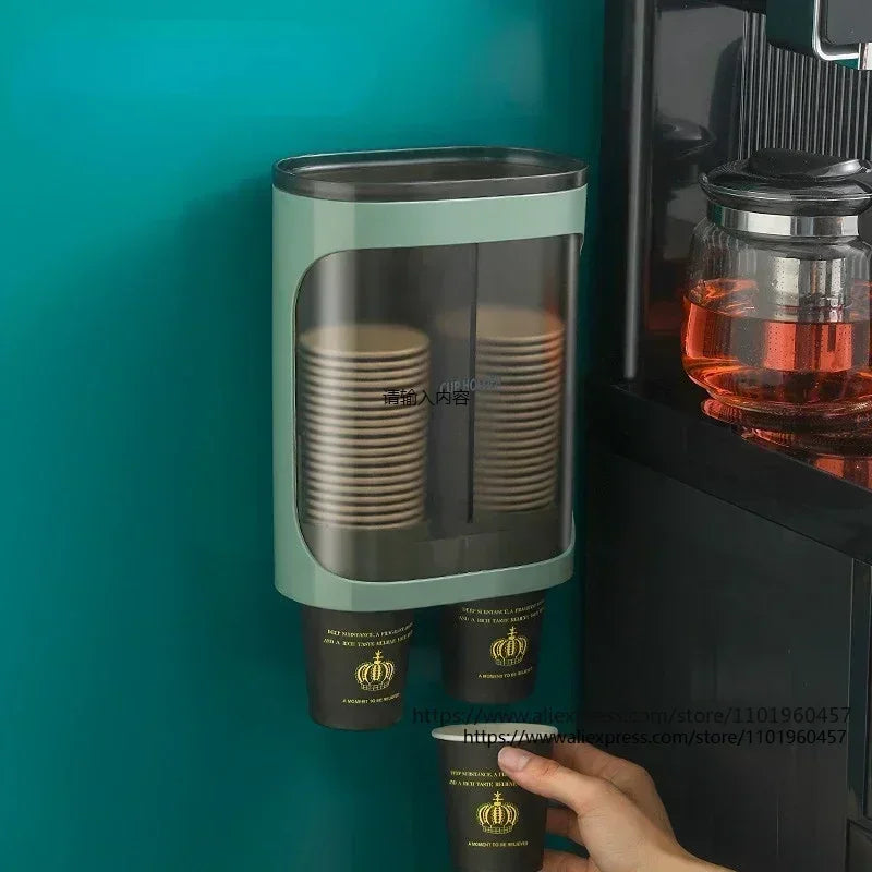 SWANS Automatic Paper Cup Dispenser – Double Wall Mount Holder Cup Dispenser SWANS
