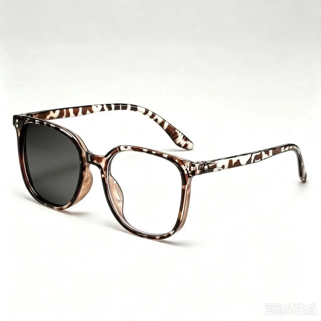 Women's Photochromic Blue Light Blocking Eyeglass Frames Eyeglass Frames SWANS Brown White