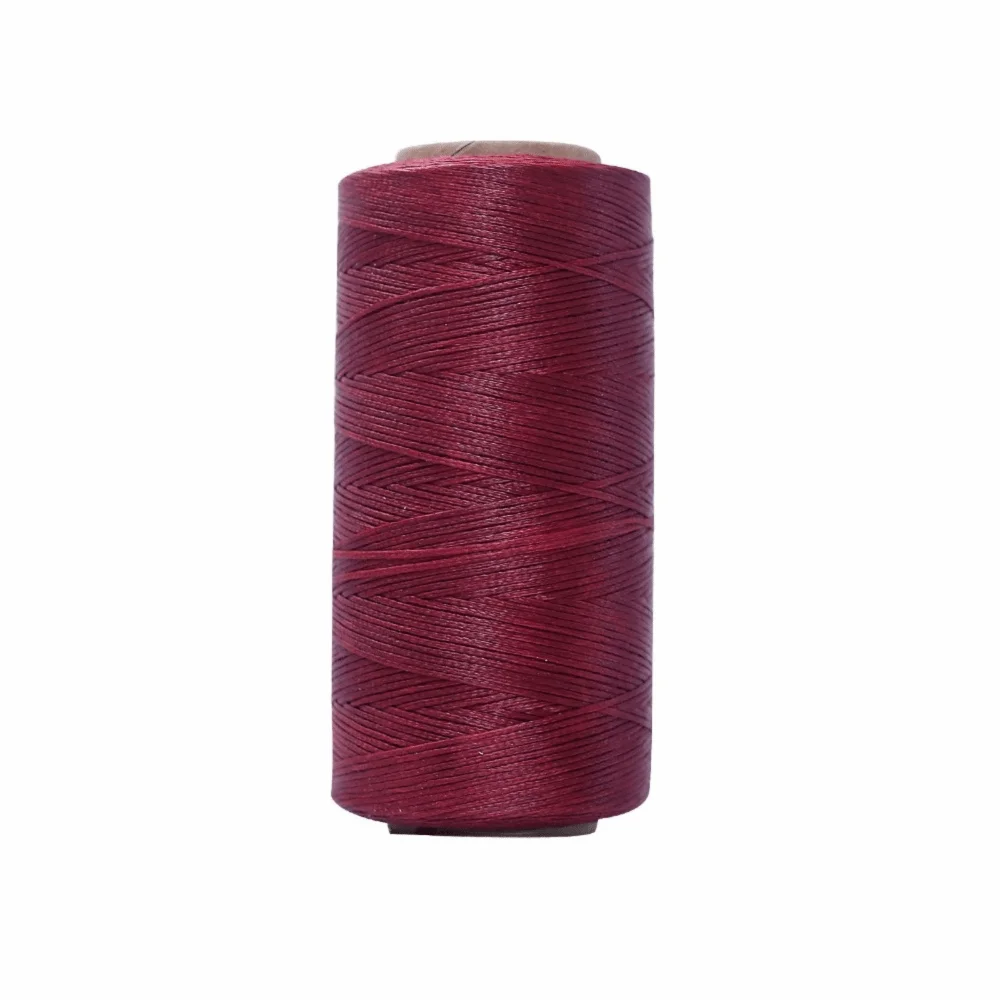Waxed Thread Cord 0.8MM 260M – Leather & DIY Craft String Waxed Craft Thread SWANS Dark red