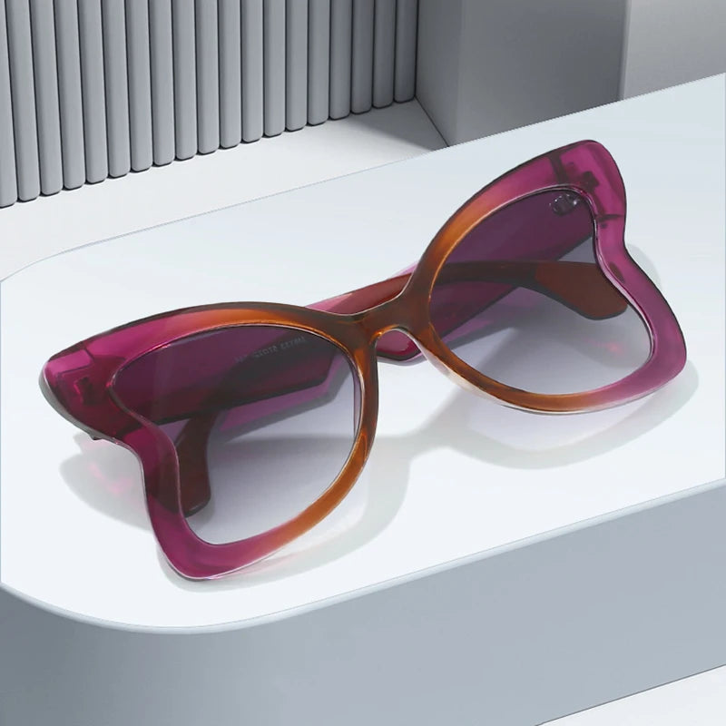 TOYEARN Oversized Butterfly Sunglasses UV400 Big Frame Fashion Sunglasses SWANS