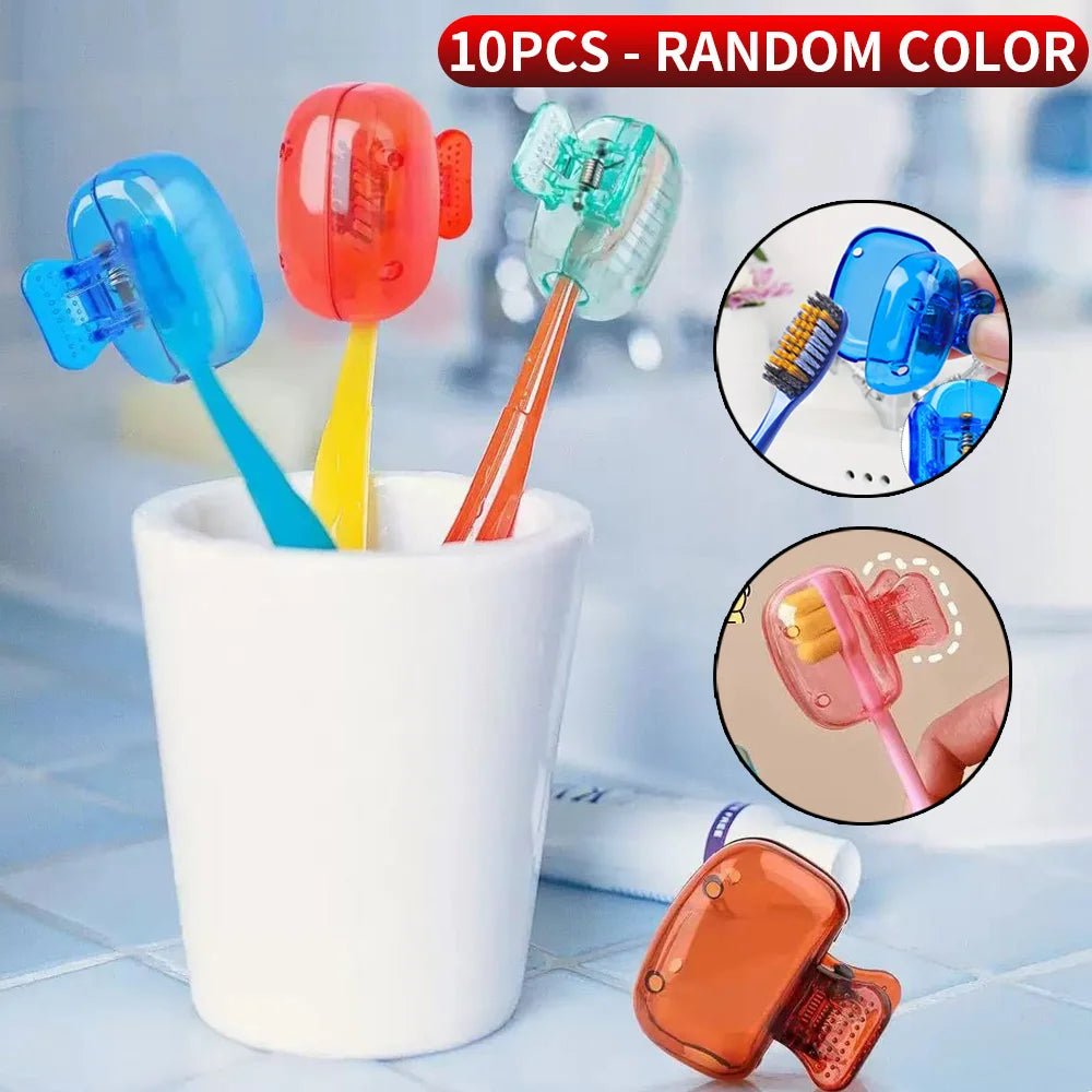 SWANS Toothbrush Protective Cap & Holder Set – 5/10 Pack Toothbrush Cap Set SWANS 10pcs S