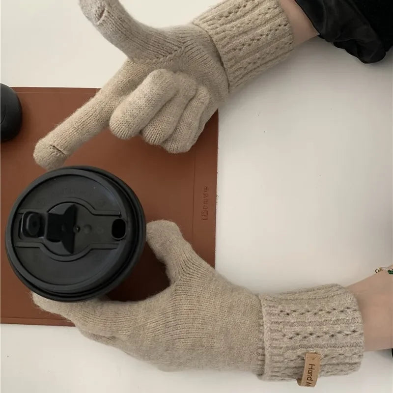 Women's Knitted Touchscreen Gloves – Fingerless & Full Finger Knitted Gloves SWANS