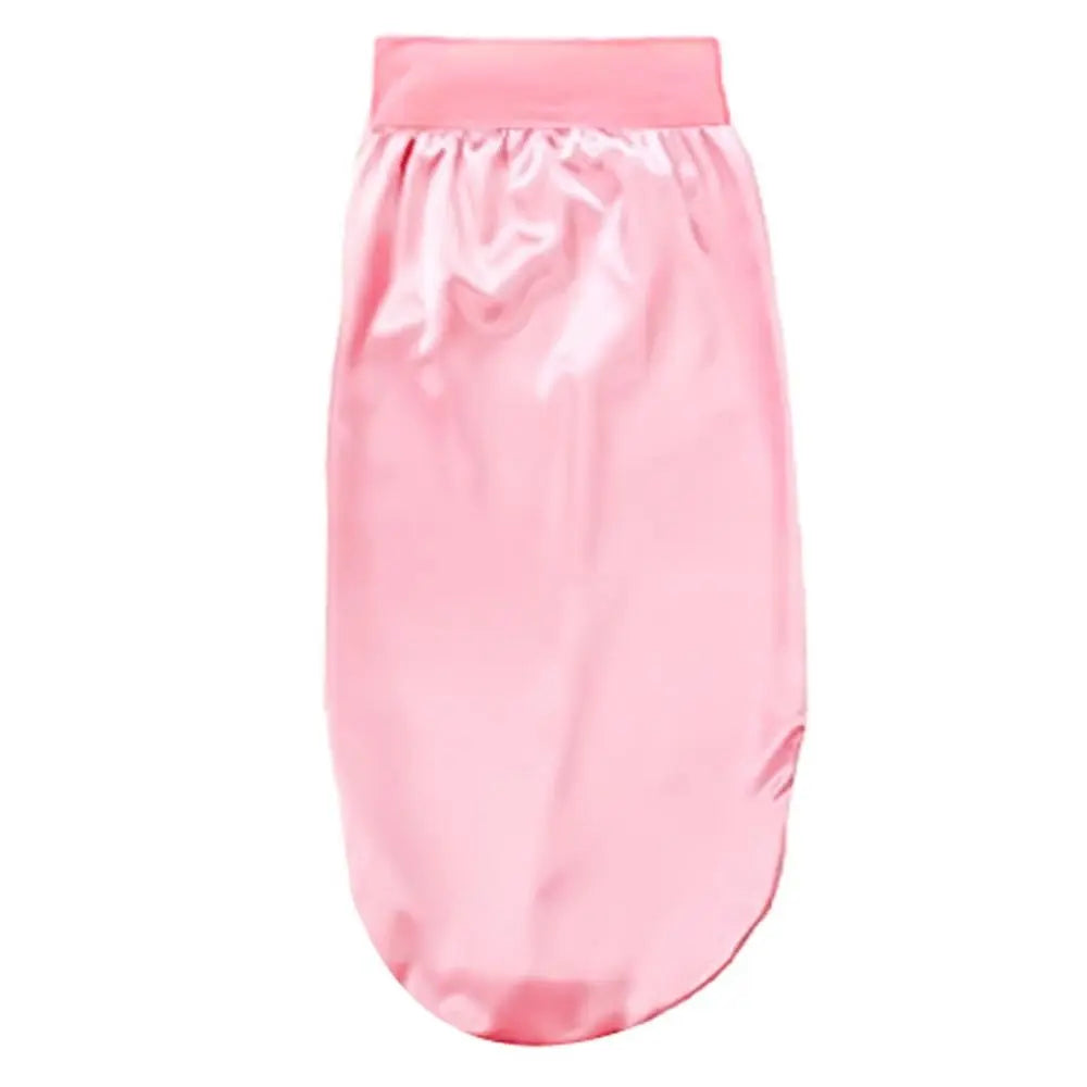 Satin Long Sleep Cap with Head Tie Band – Hair Care Night Hat Satin Sleep Cap SWANS pink