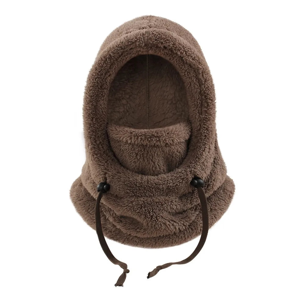 Windproof Balaclava Hat – Warm Adjustable Neck Cover Cap Balaclava Hat SWANS Coffee