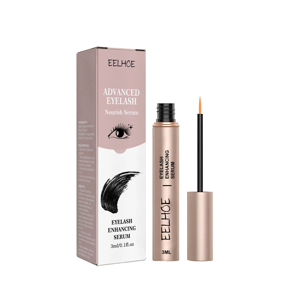 EELHOE Eyelash Growth Serum – Fuller, Thicker & Longer Lashes Lash Growth Serum SWANS 3ml boxed