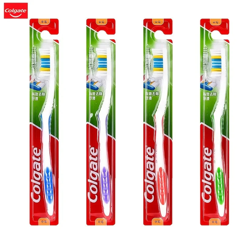 Colgate Triple Deep Clean Toothbrush 12-Pack | Medium Bristles Adult Toothbrush SWANS