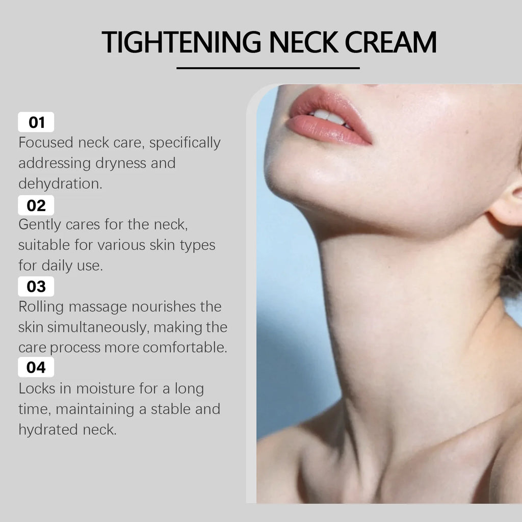 Firming Neck Cream with Massage Roller – Smooth & Moisturize Neck Firming Cream SWANS