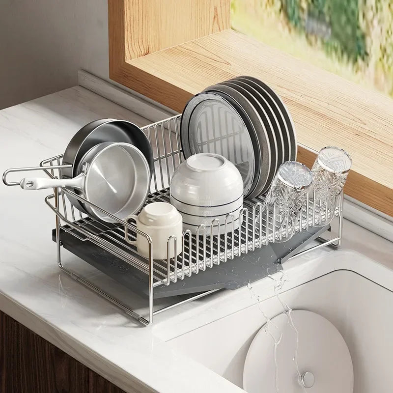 Foldable Dish Drying Rack – Plate Storage Organizer | SWANS Dish Drying Rack SWANS