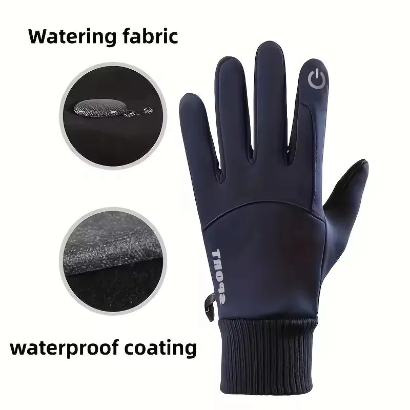 Waterproof Full Finger Fleece Cycling Gloves | Touchscreen Cycling Gloves SWANS