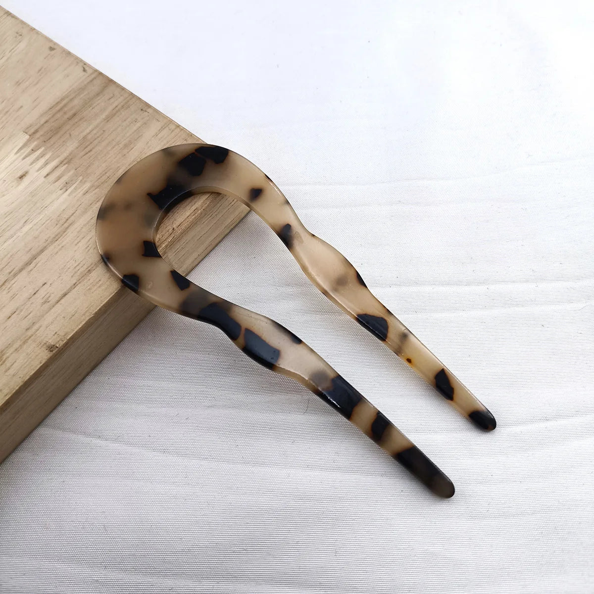 U-Shaped Tortoiseshell Acetate Hair Fork for Women Hair Fork SWANS 10