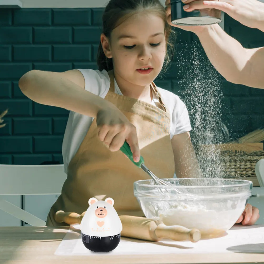 Bear Shape Mechanical Kitchen Timer – Cute Cartoon Countdown Mechanical Kitchen Timer SWANS